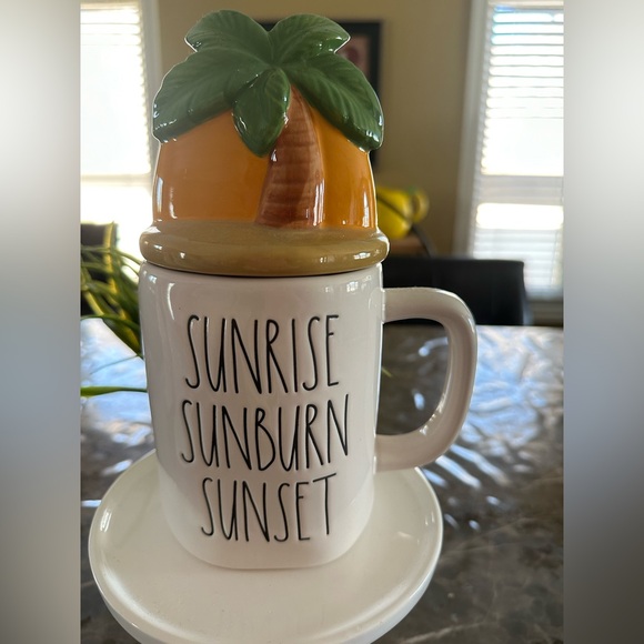 Rae Dunn Orange and Green Ceramic Mug for Dining - Picture 1 of 1